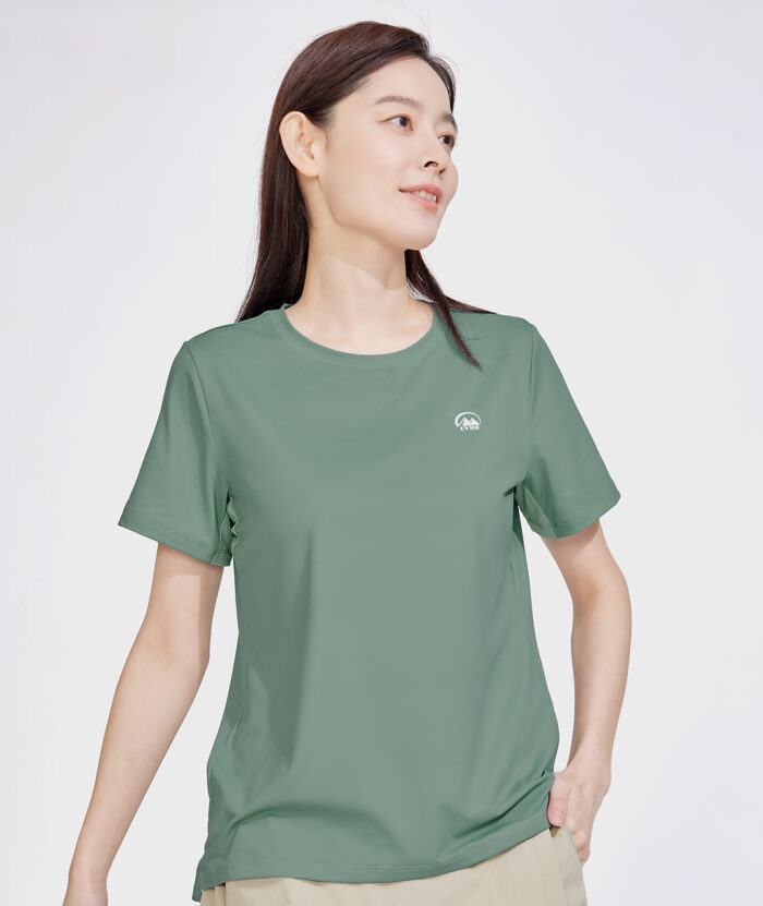 抗UV-Apex銀纖維抗菌圓領短袖上衣-女