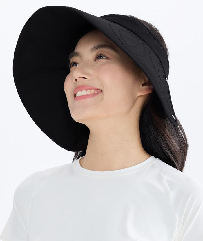 抗UV-Suptex清涼大帽簷中空帽-女
